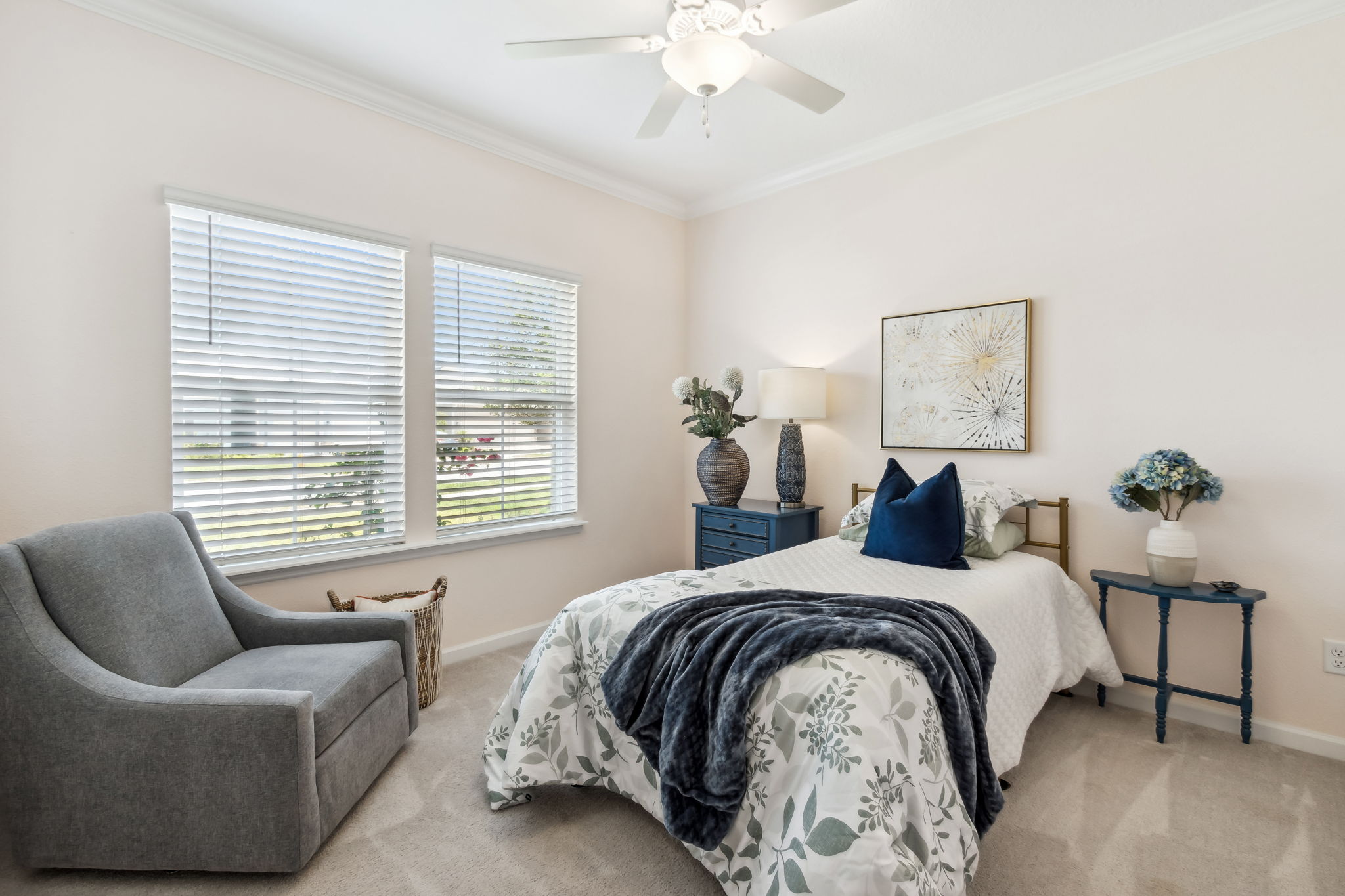 All bedrooms feature modern ceiling fan lights ...