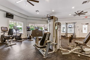 The fitness center is well-equipped with cardio-vascular and weight training choices ...