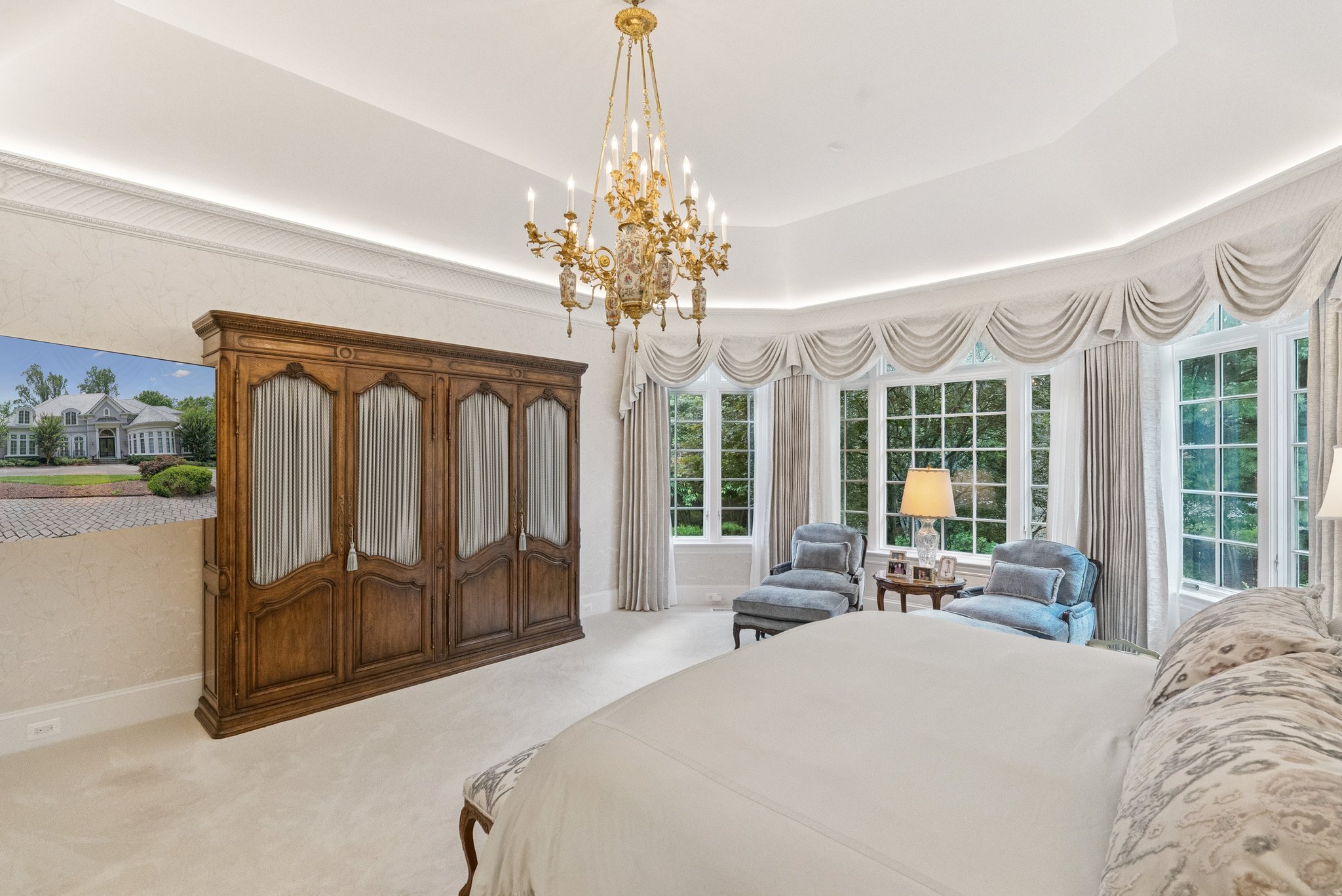 Bedroom Overlooks Rear Grounds