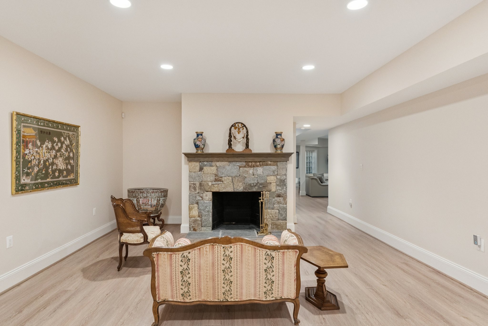 One of Two Fireplaces!