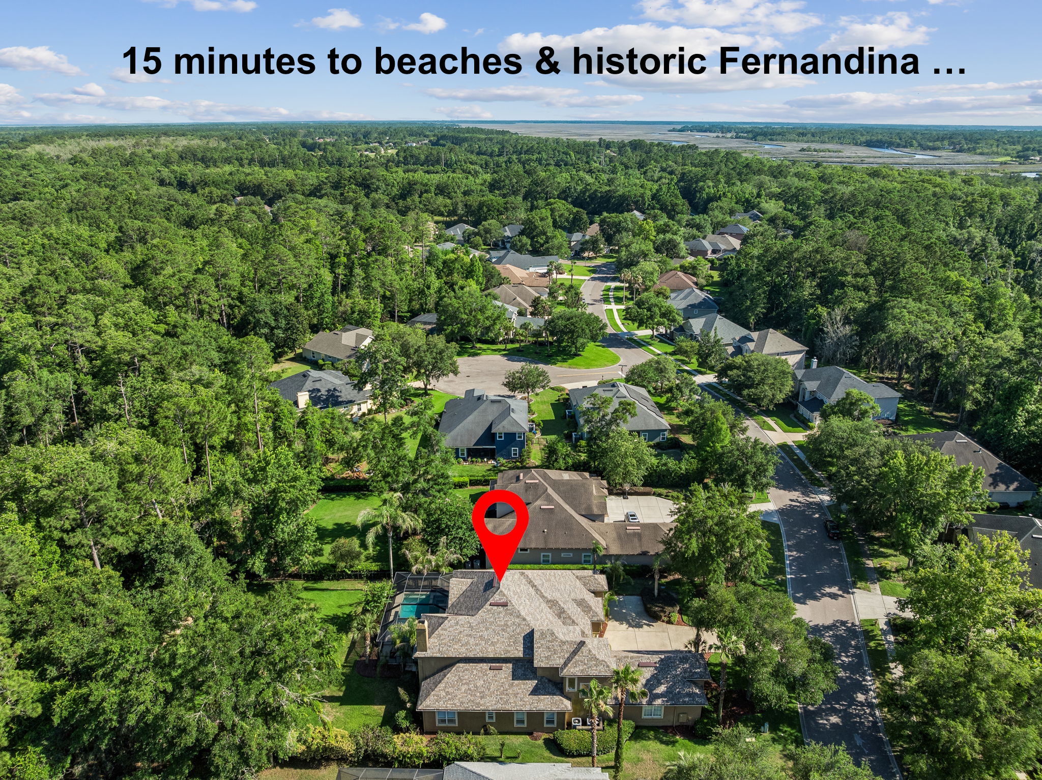 Just 15 minutes away are the award-winning beaches of Amelia Island...