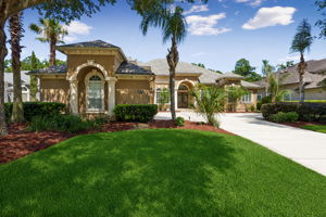 From the moment you arrive, the home feels gracious, established, and beautifully framed by palms…