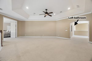 The loft also includes its own nearby bath, adding comfort and convenience to this flexible upstairs retreat ...