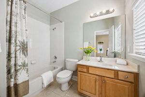 … with a full tub-shower, vanity, and natural light to support the second-floor living area.