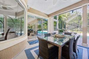 … making outdoor dining easy while staying close to the pool, spa, and main living areas.