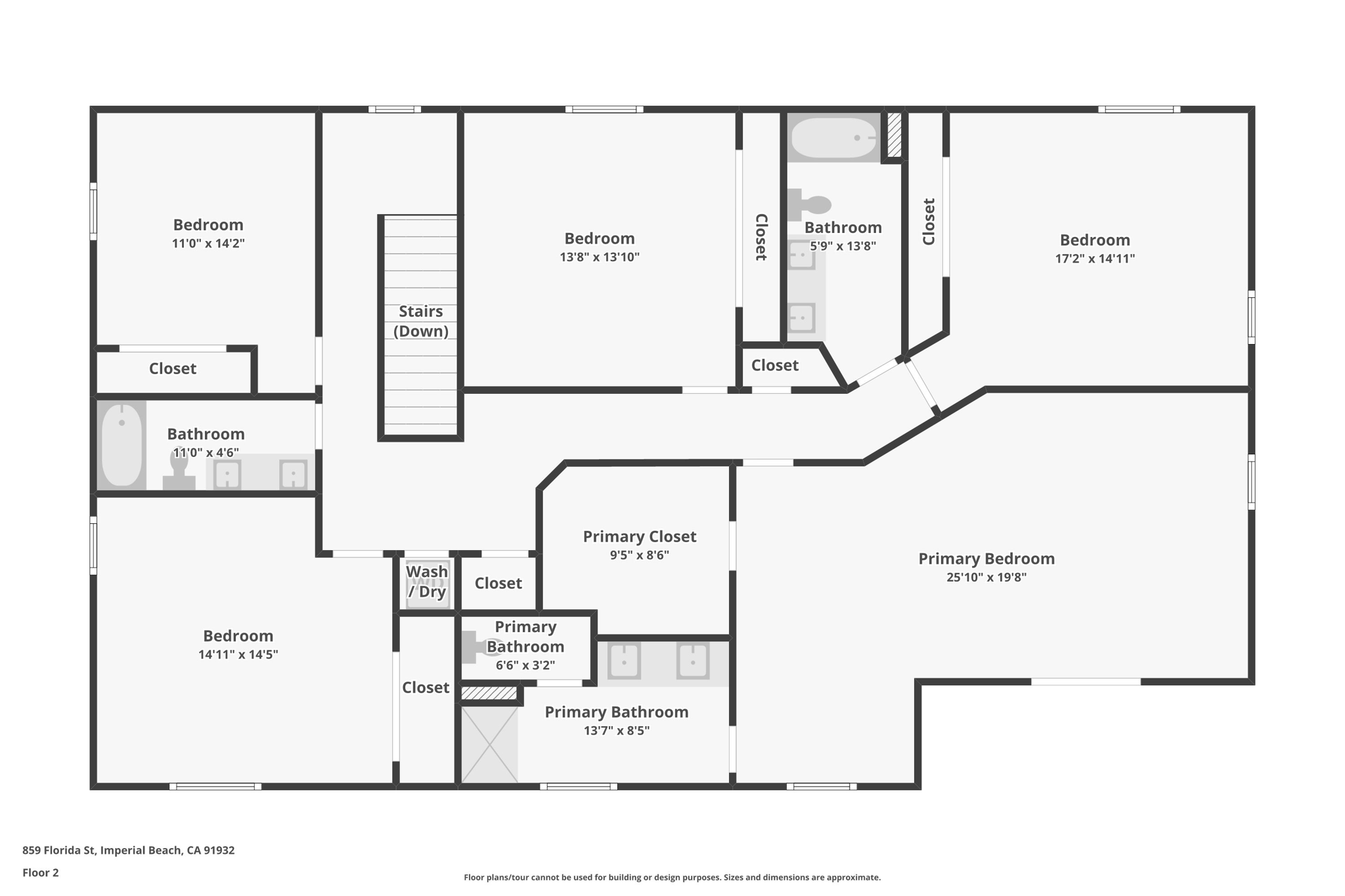 Main Home 2nd Level Floor Plan