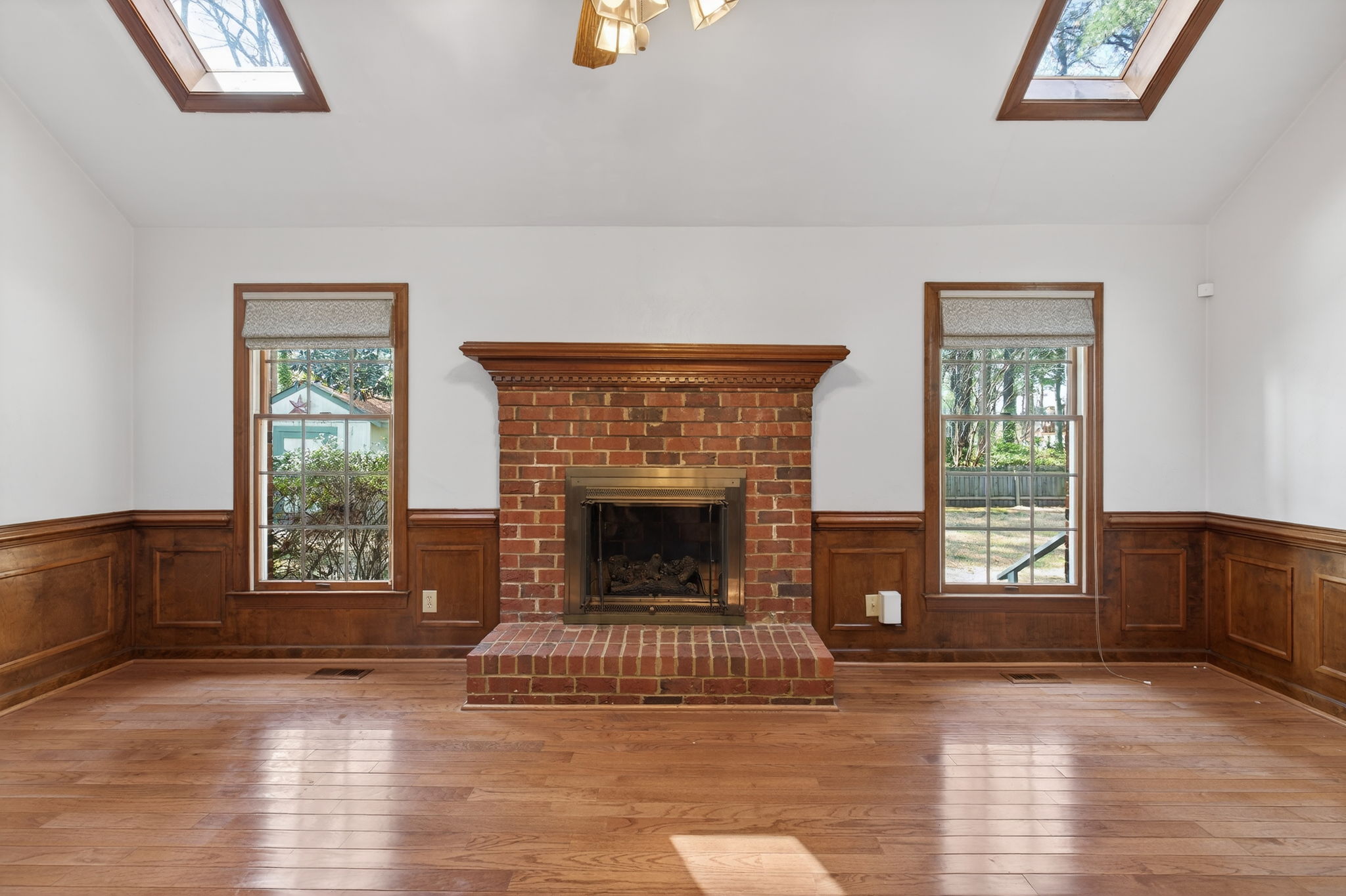 Gas Fireplace in Den