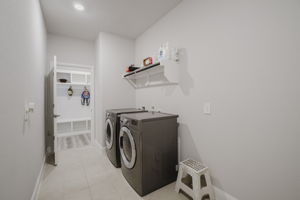 Laundry Room: Spaced for extra Fridge AND Freezer!
