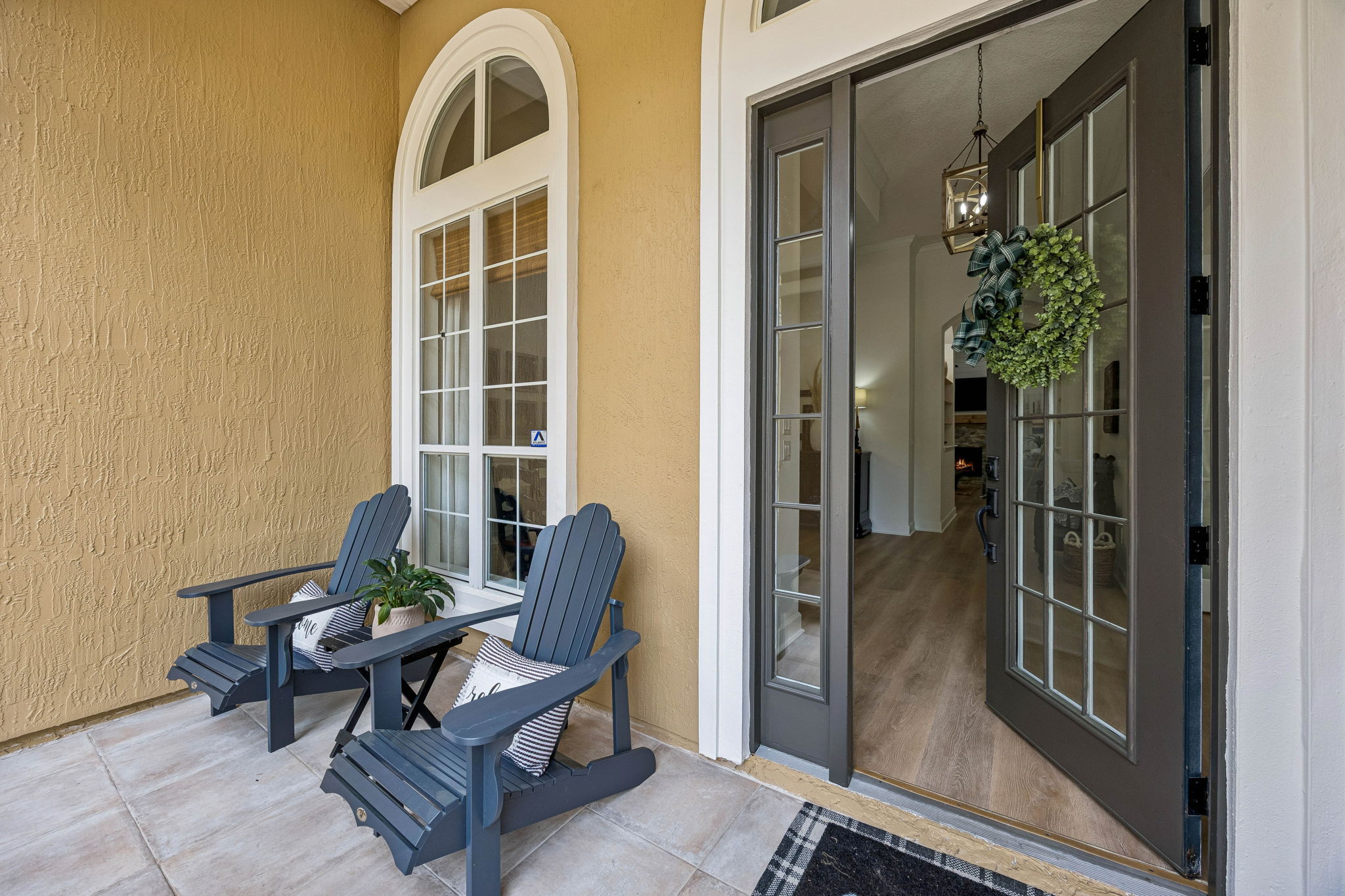 ... anchored by a beautifully selected entry door