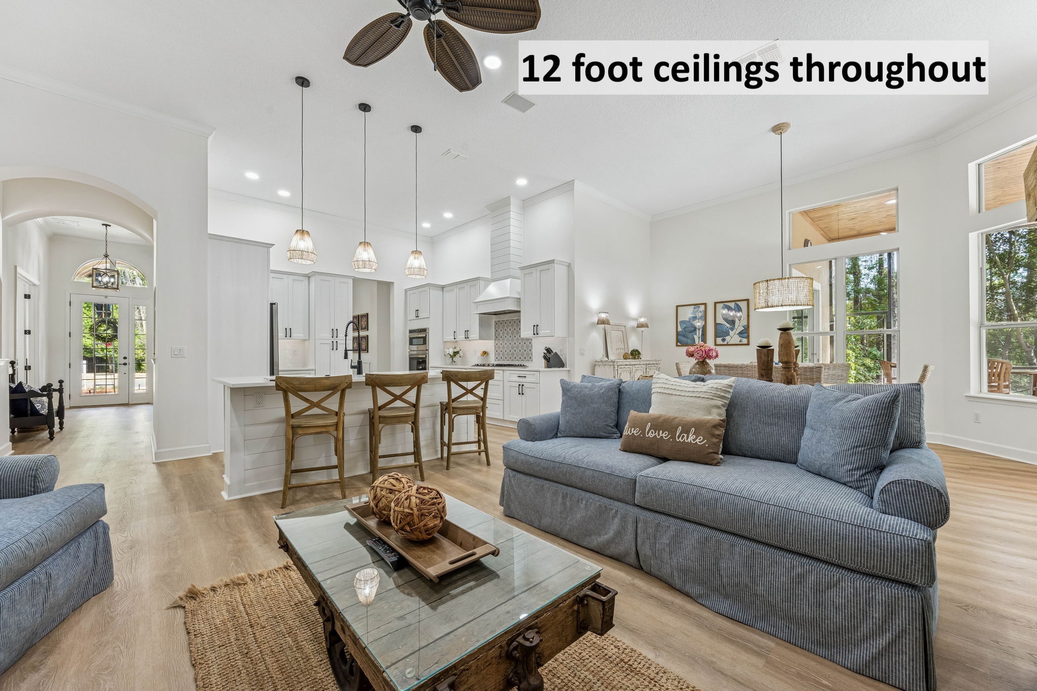 Light. Airy. 12-foot ceilings throughout ...