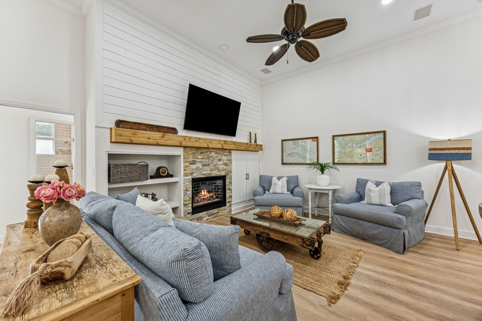 … complemented by white oak plank flooring, creating a fresh coastal vibe