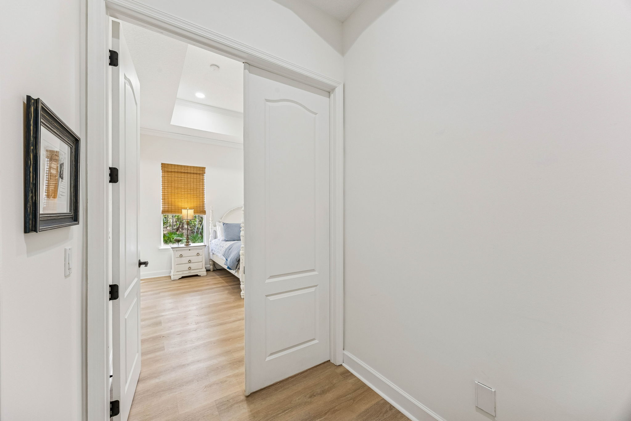 Tucked away in a private section of the home ...