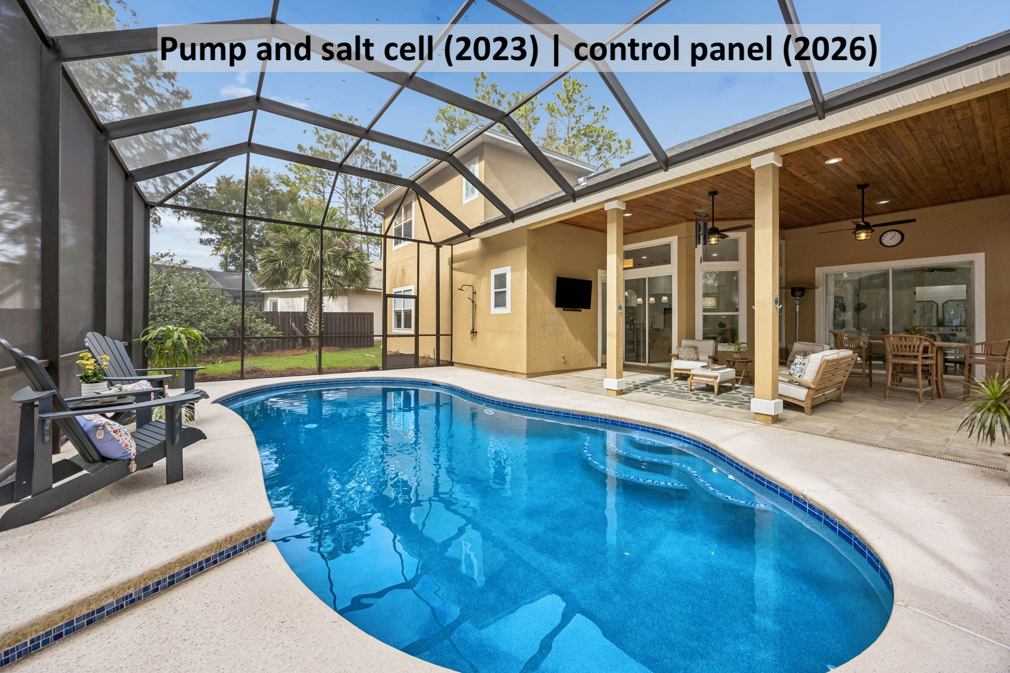 ... including a new cage screen, new pool operating systems ...