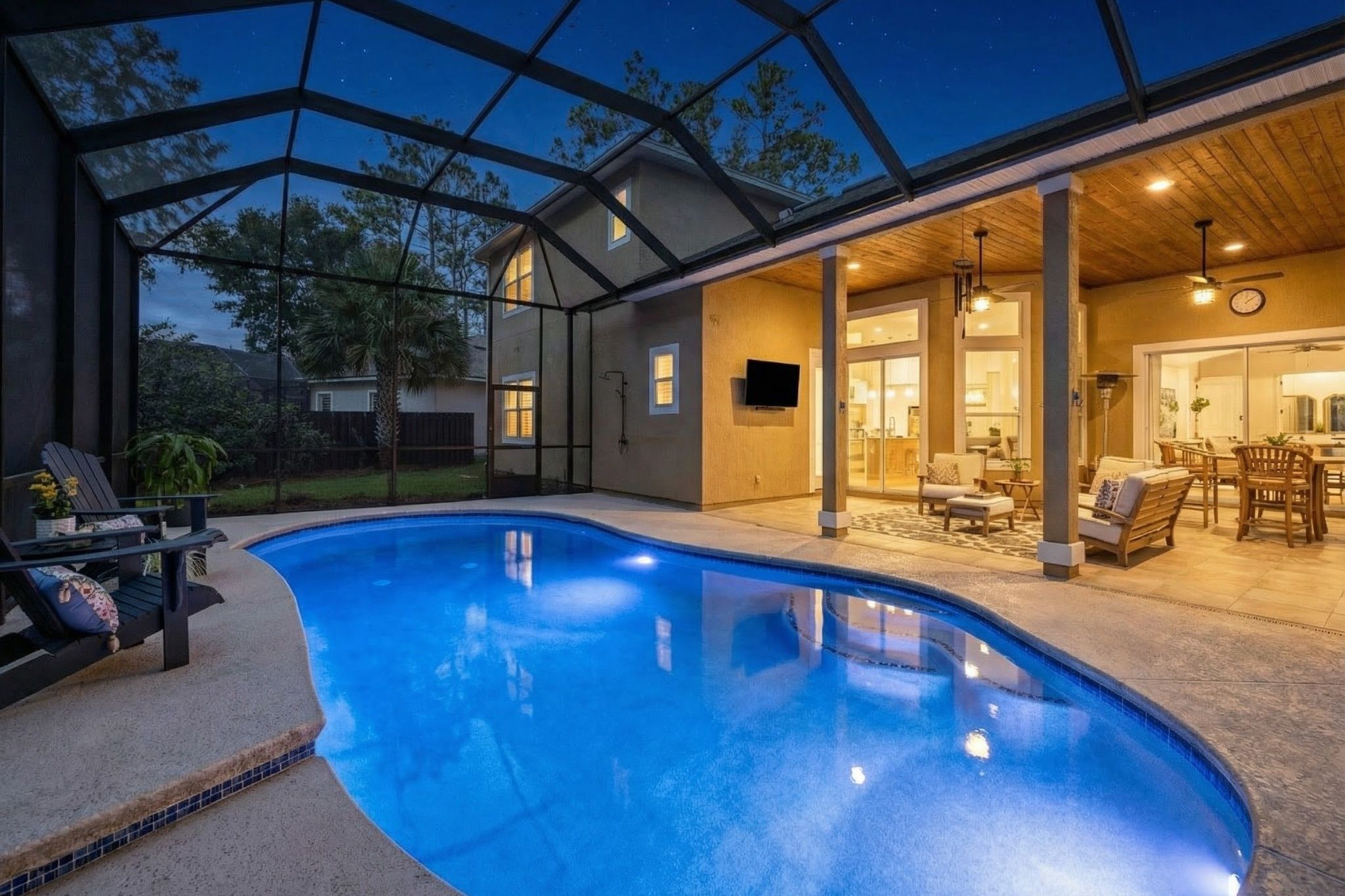 ... and the fun of an expansive outdoor lifestyle — heated, saltwater pool included