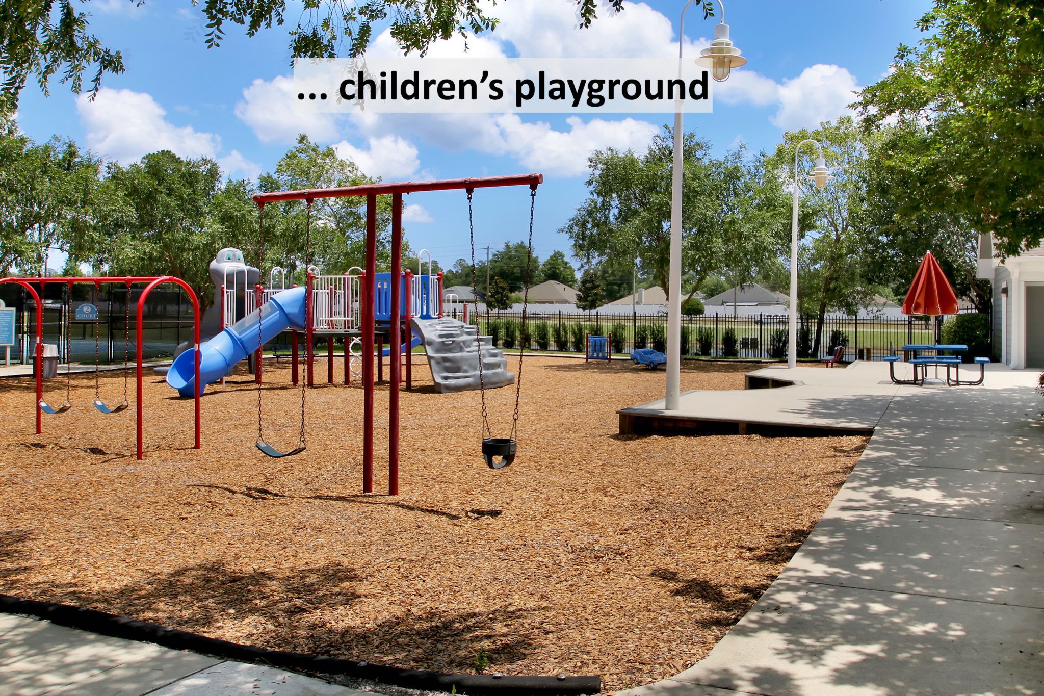 Nearby, is a children's playground