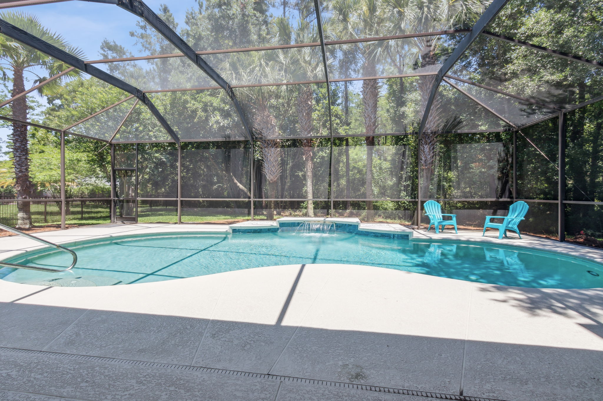 Heated Saltwater Pool and Patio area