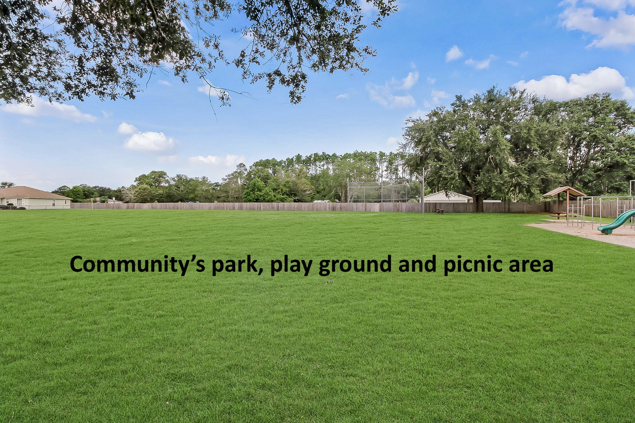 The community features an expansive park ...