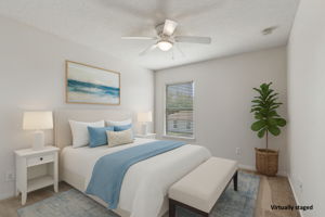 All bedrooms can accommodate large beds ...