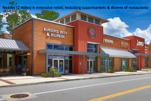 Nearby, just about two miles are grocery stores and dozens of retails stores ...