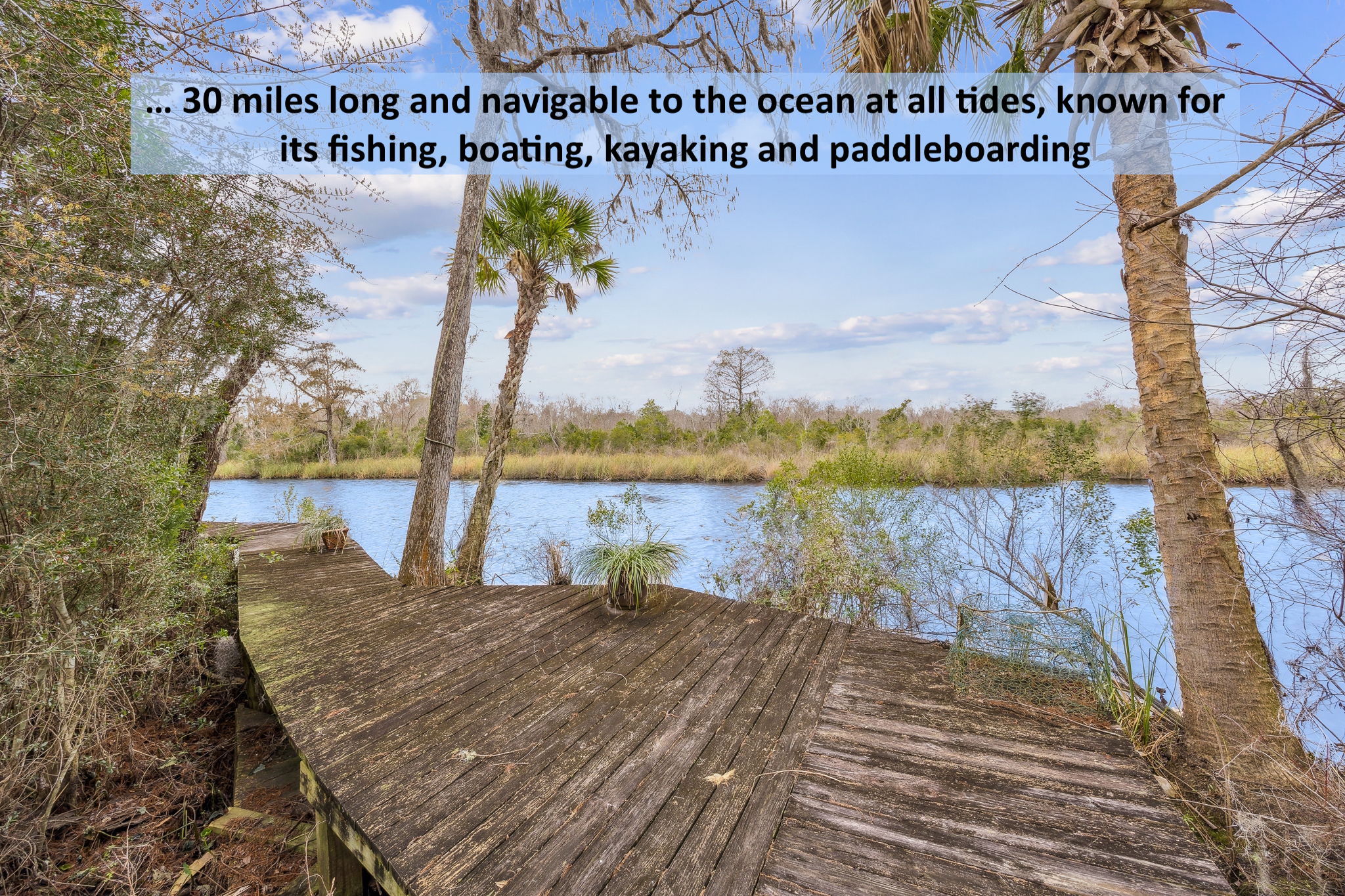 Enjoy quiet waters, ideal for fishing, boating, kayaking and paddleboarding.