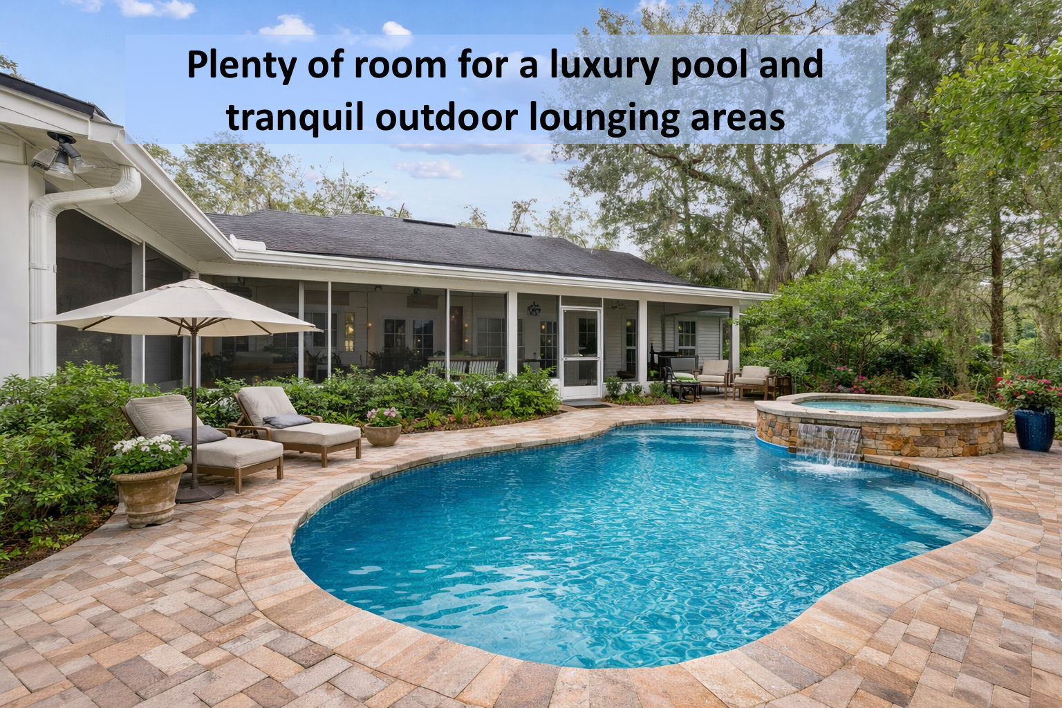 ... the property presents ample opportunity to create a luxury pool and outdoor living retreat.