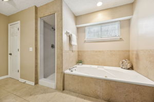 ... a private water closet, a garden tub, and a spacious walk-in closet.