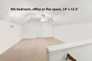 The 2nd floor offers a versatile flex space ideal as a 4th bedroom, secondary family room, or office ...