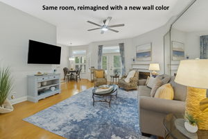 ... easily accommodating oversized sofas and multiple seating areas