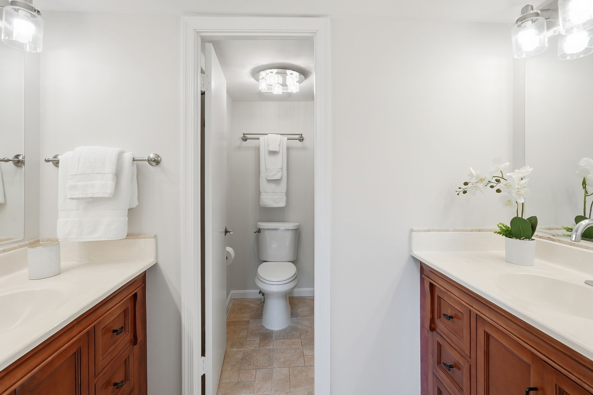 Primary Bathroom with Dual Counters