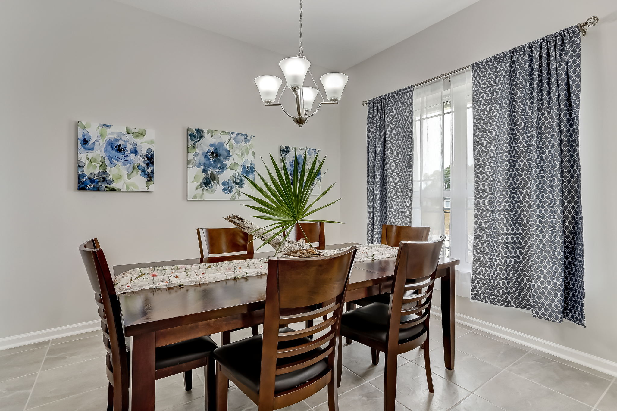 Double windows bathe the room with natural light