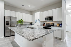 ... Stainless steel appliances and granite countertops