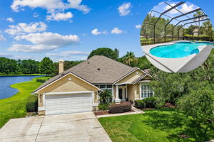 Welcome to Lakefront Living in North Hampton with Private Heated Pool and Spa