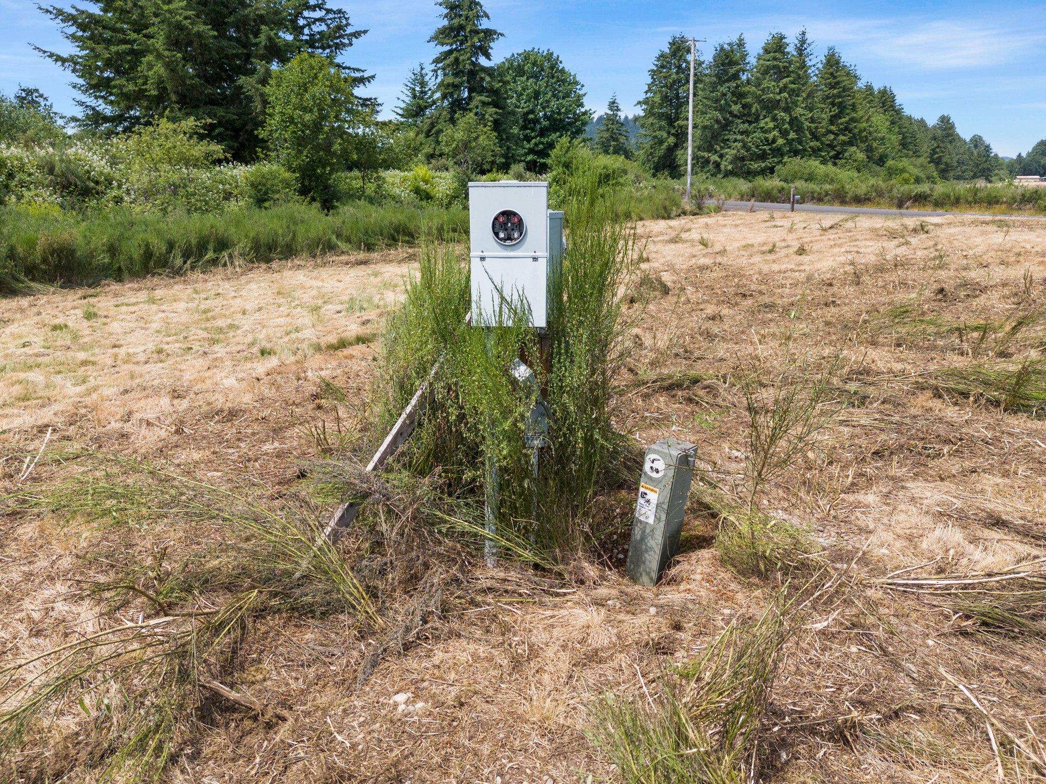 Temporary power pole in place, just needs recharged.