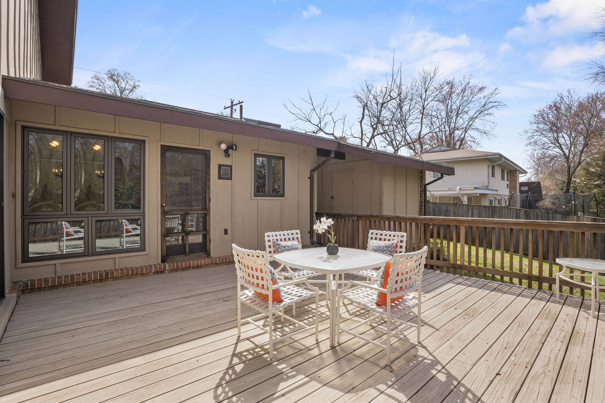Deck with Access from Kitchen and Family Room