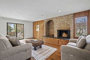 Family Room with Sliding Door to Deck