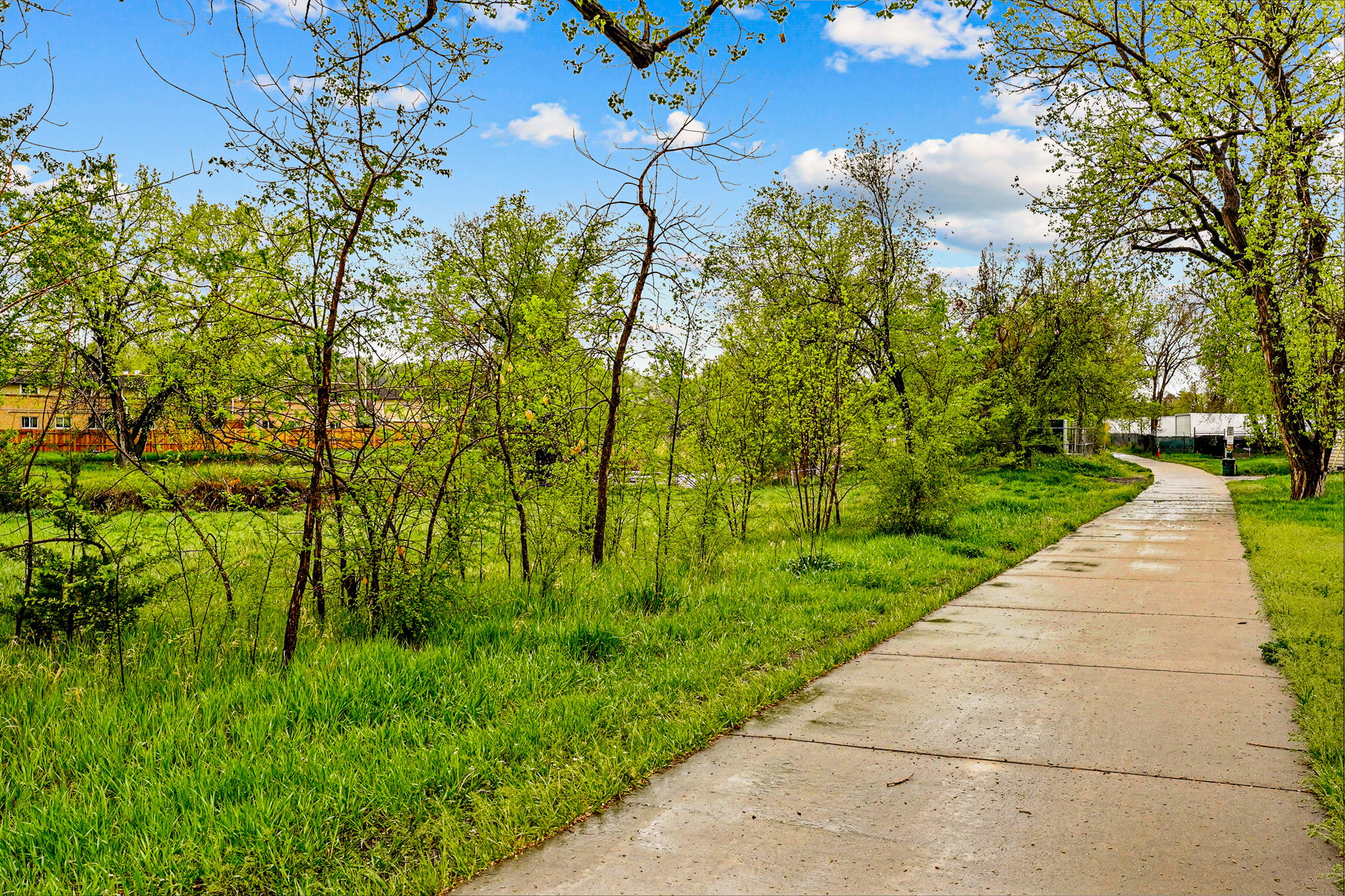 Back gates opens to this path