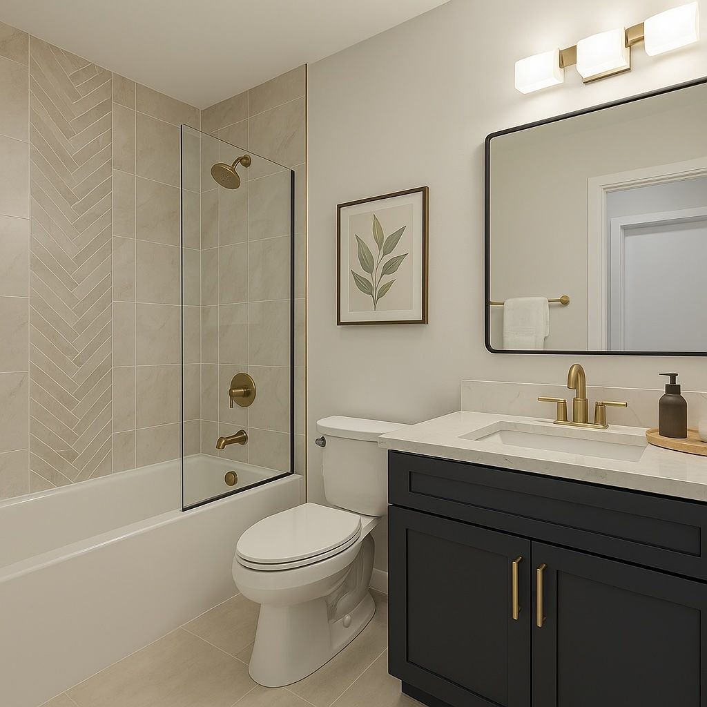 Remodeled Rendering for Modernized Hallway Bathroom, Ask for More Details