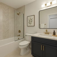 Remodeled Rendering for Modernized Hallway Bathroom, Ask for More Details