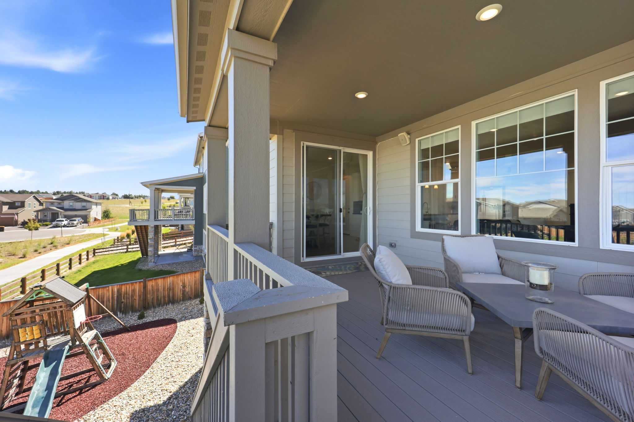 Deck Overlooking Backyard