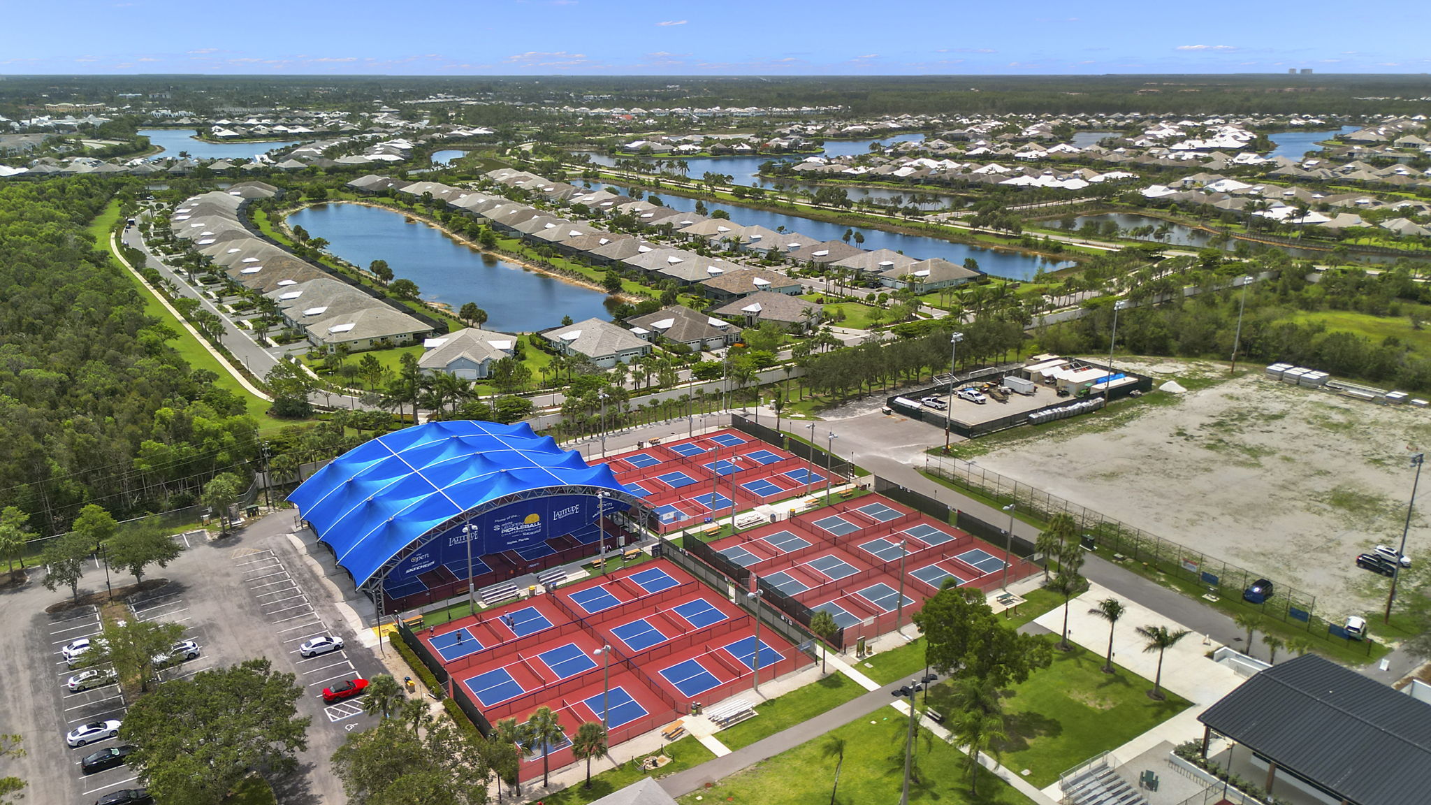 Adjoining East Naples Park, Host of US Pickleball Open.  Private resident access to 65 pickleball courts
