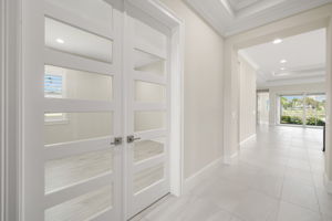 Den with french doors