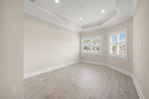 Guest bedroom, plantation shutters