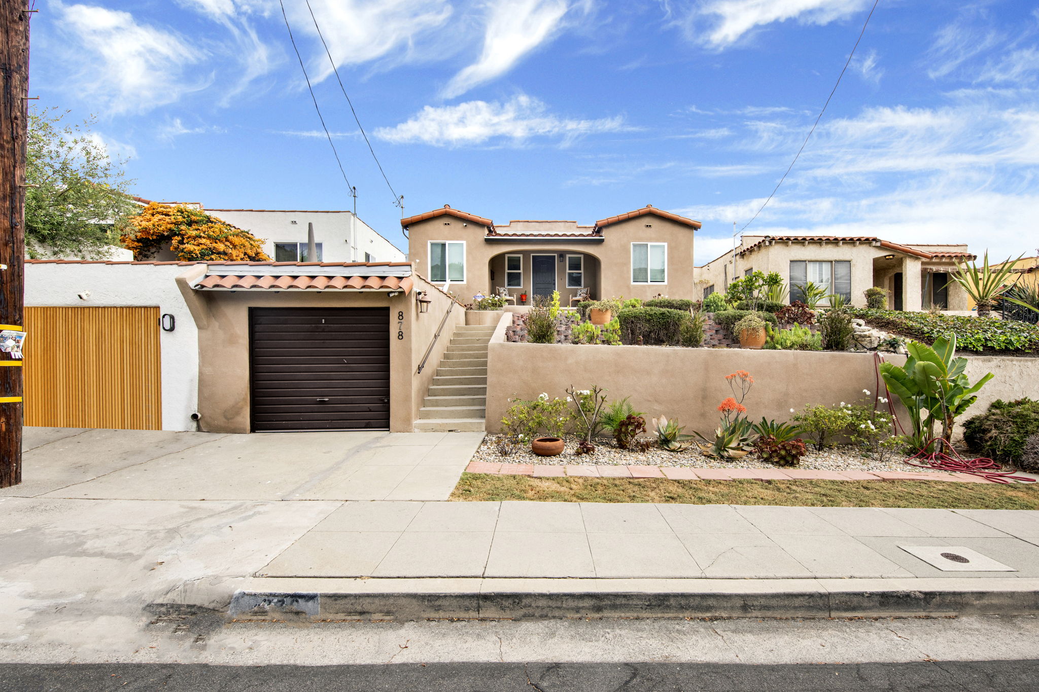 Harbor view from deck at 878 W 21st St San Pedro with Palos Verdes hills