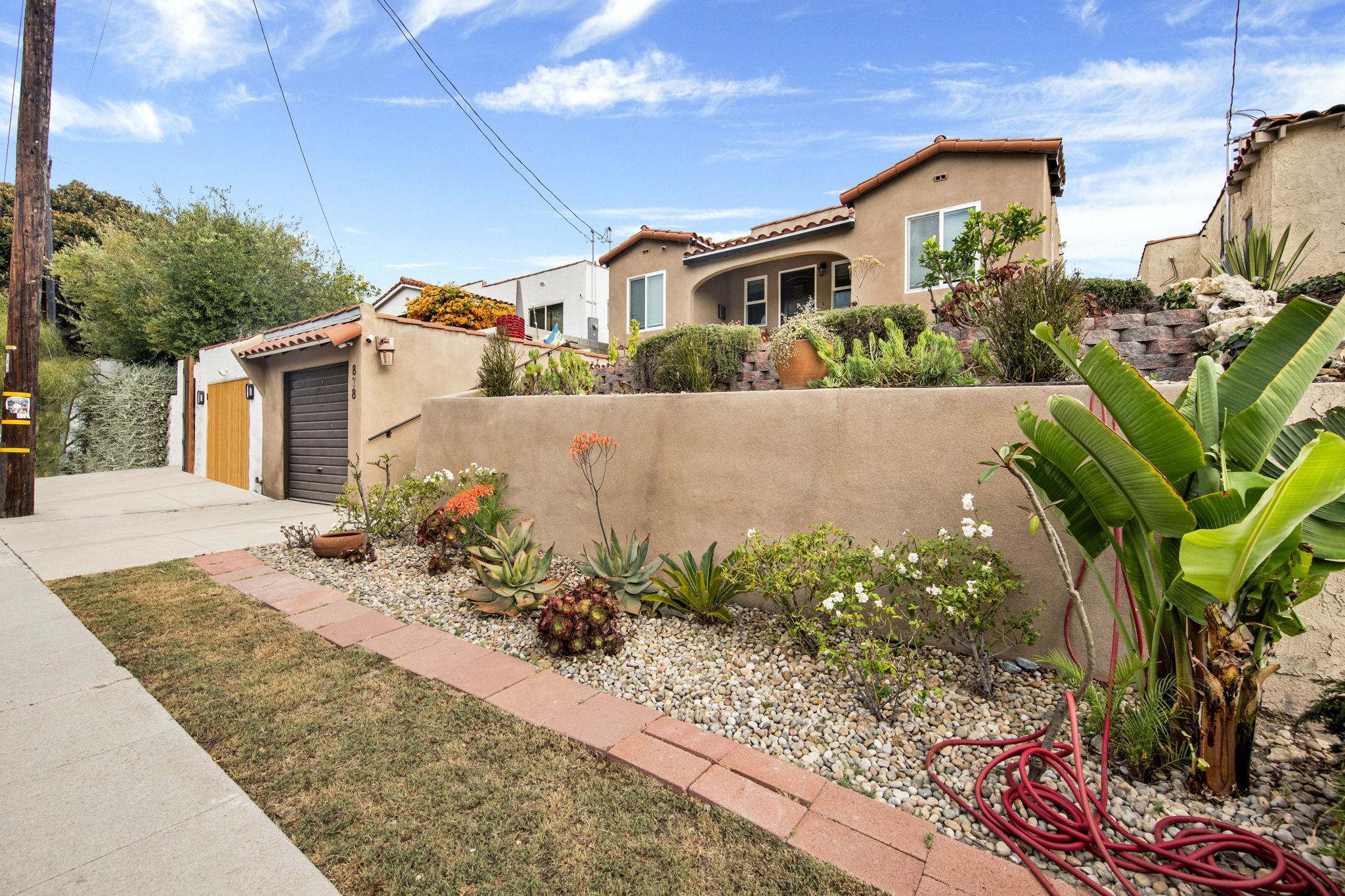 Trex deck with cable railing and harbor panorama San Pedro