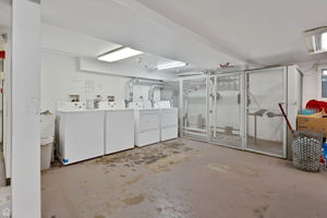 Laundry room, conveniently located in the building basement