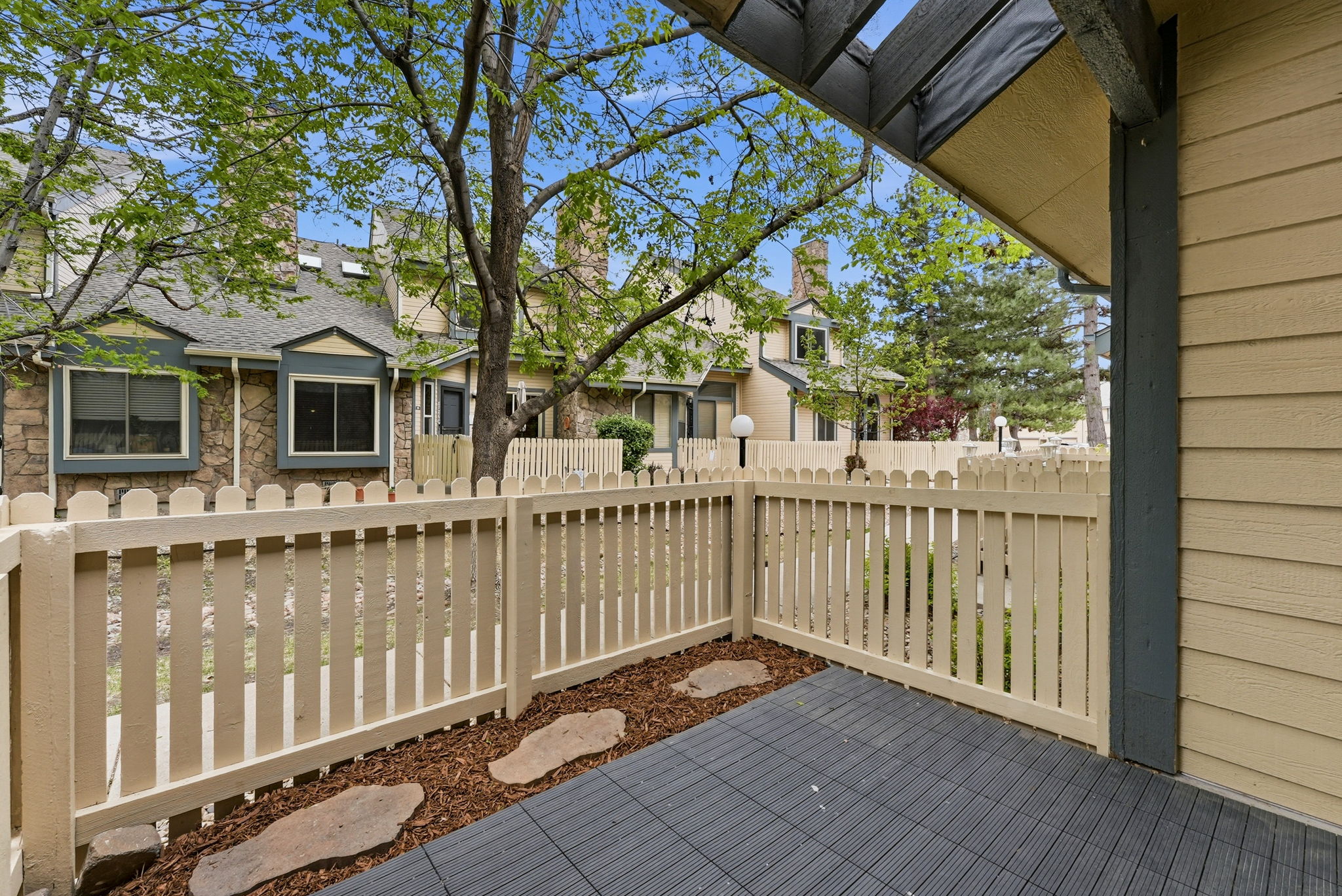 Fenced Patio (9'4"x10'3") at Main Entrance in Beautiful Courtyard