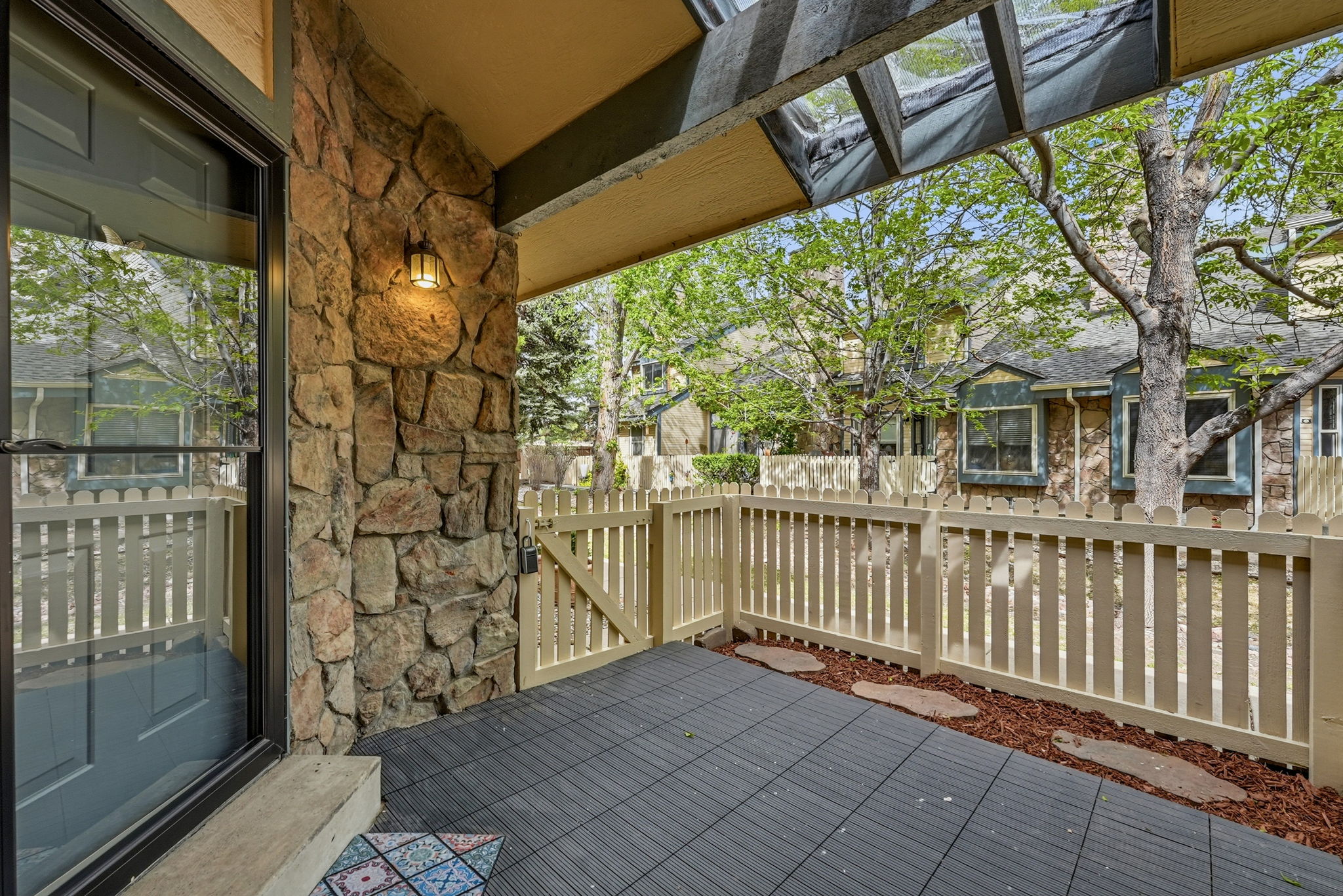 Fenced Patio (9'4"x10'3") at Main Entrance in Beautiful Courtyard