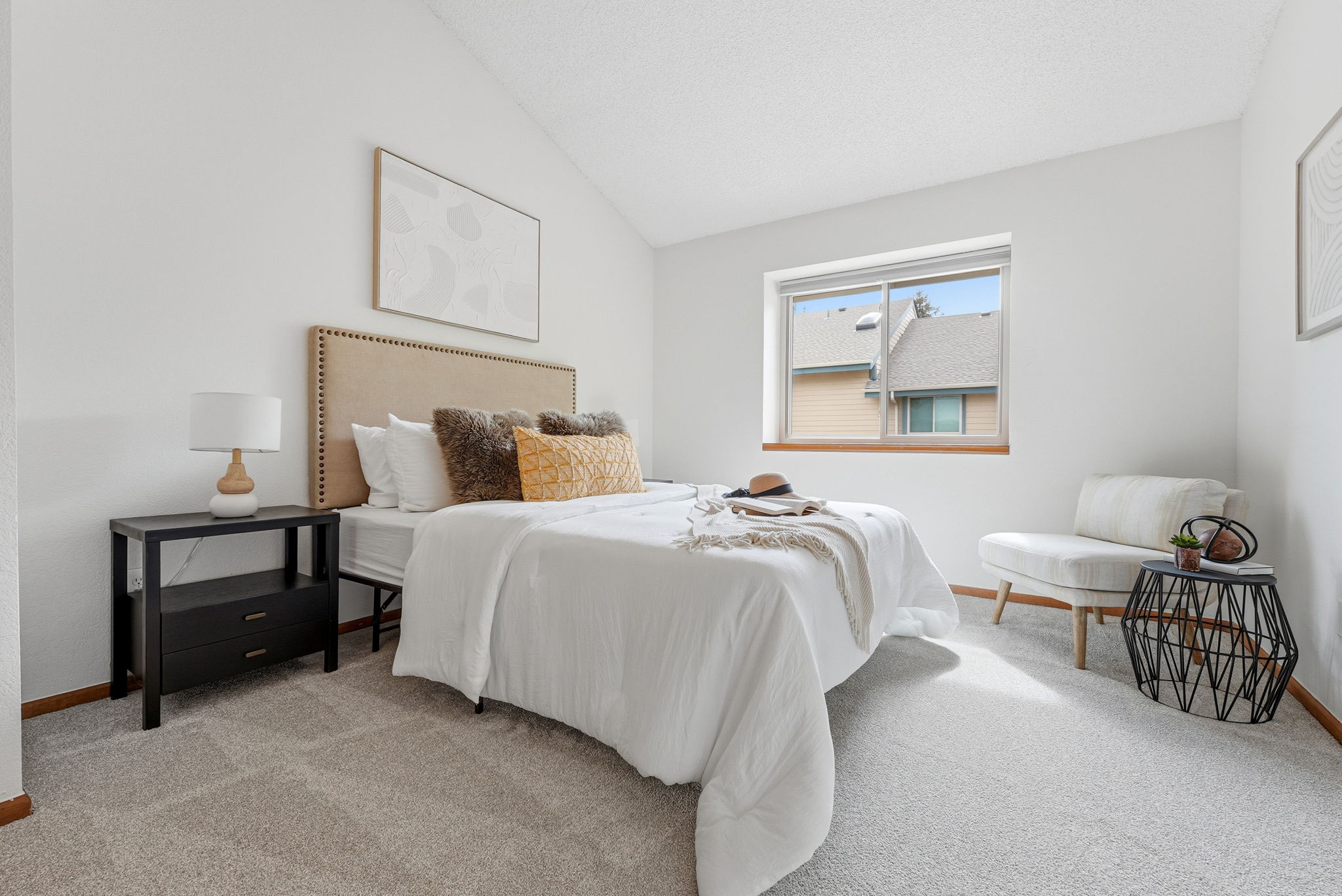 Primary Bedroom with New Carpet and New Paint