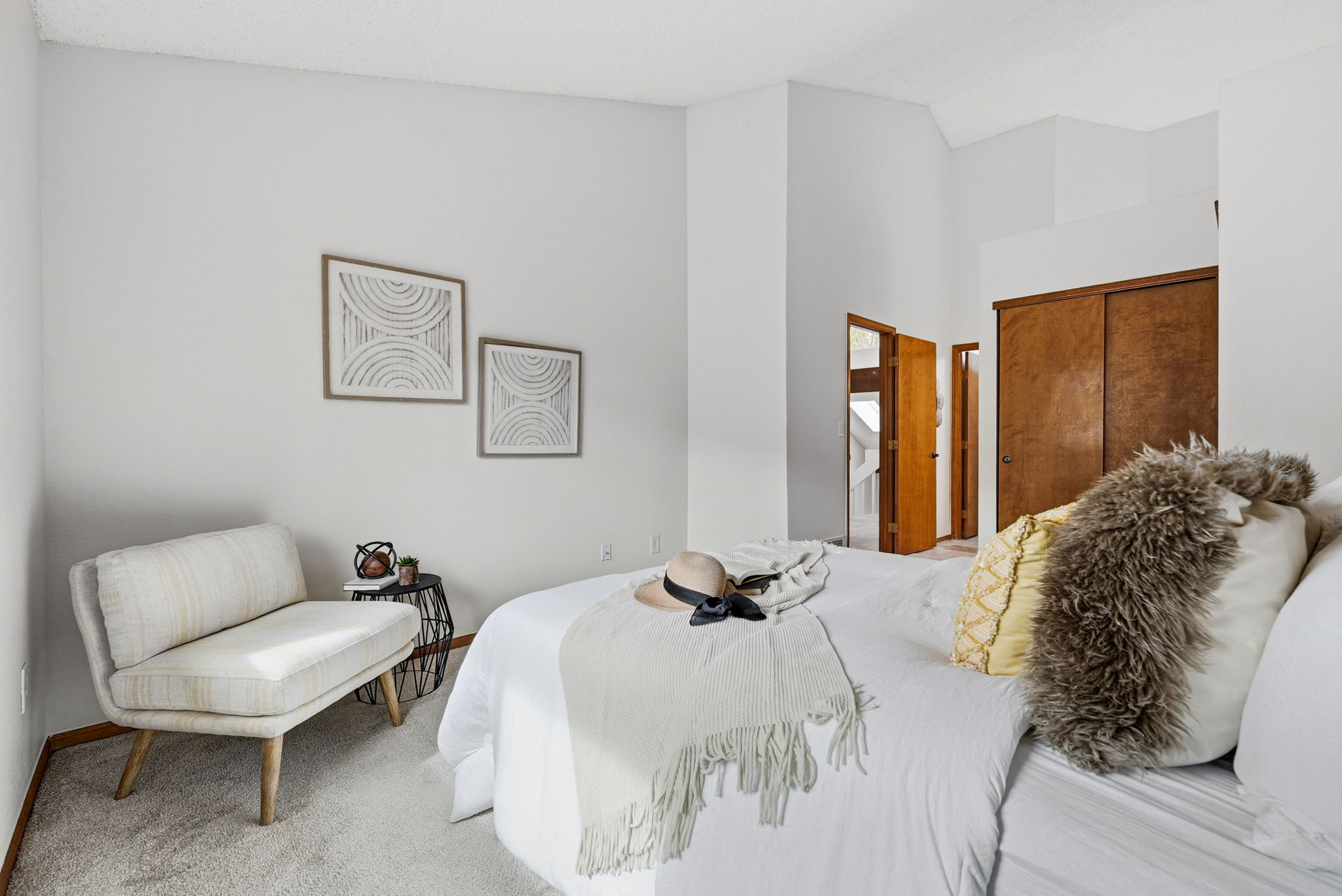 Primary Bedroom with New Carpet and New Paint