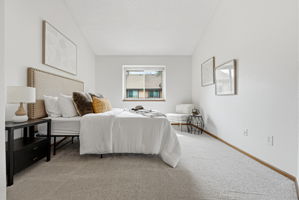 Primary Bedroom with New Carpet and New Paint